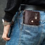 Men's Vintage Leather Wallet – Bifold Zipper Wallet with - Image 2