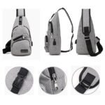 Men's Crossbody Sling Bag with USB Charging Port - Ideal - Image 5