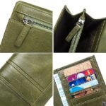 Women's Vintage Red Leather RFID-Blocking Wallet - - Image 9
