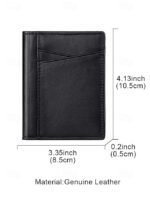 Men's RFID Blocking Wallet, Premium Cowhide Leather, Slim - Image 6