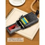 Men's leather crocodile patterned top layer cowhide - Image 15