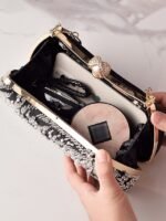 Women's Polyester Clutch Bag with Sequin and Bead - Image 9
