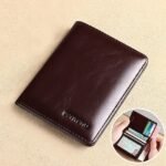 Men's Brown RFID Blocking Leather Bifold Wallet with ID - Image 11