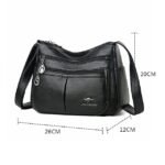 Women's Faux Leather Crossbody Bag - Multi-Pocket Shoulder - Image 6