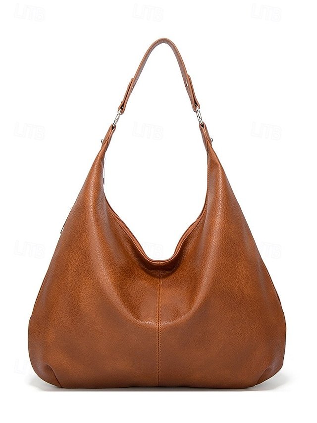 etxfhj1754909295289 Women's Large Hobo Shoulder Bag – Soft PU Leather Slouchy - Image 1