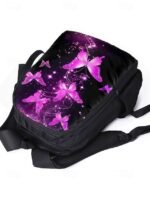 Girls Butterfly Print School Backpack 3-Piece Set with Insulated - Image 5