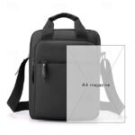 Men's Black Water - Resistant Messenger Bag, Laptop - Image 3