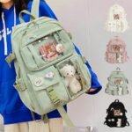 Cute Transparent Pocket Backpack Waterproof with Plush Toy -