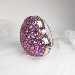 Women's Heart-Shaped Evening Clutch - Elegant Blue - Image 13