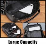 Men's Black Leather Crossbody Messenger Bag – - Image 8