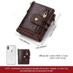 Men's Vintage Leather Wallet – Bifold Zipper Wallet with - Image 6