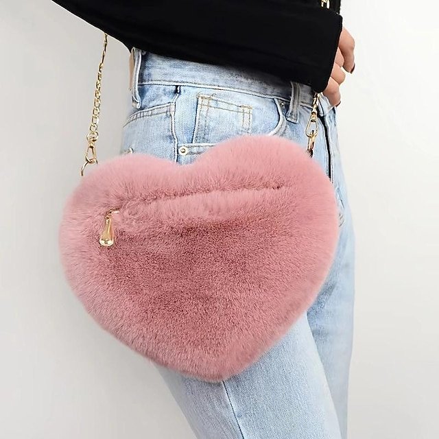 lmeikk1693813397095 ladies handbags Women's Valentine Bag Heart Shaped Bag - Image 1