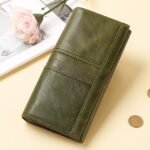 Women's Vintage Red Leather RFID-Blocking Wallet - - Image 5