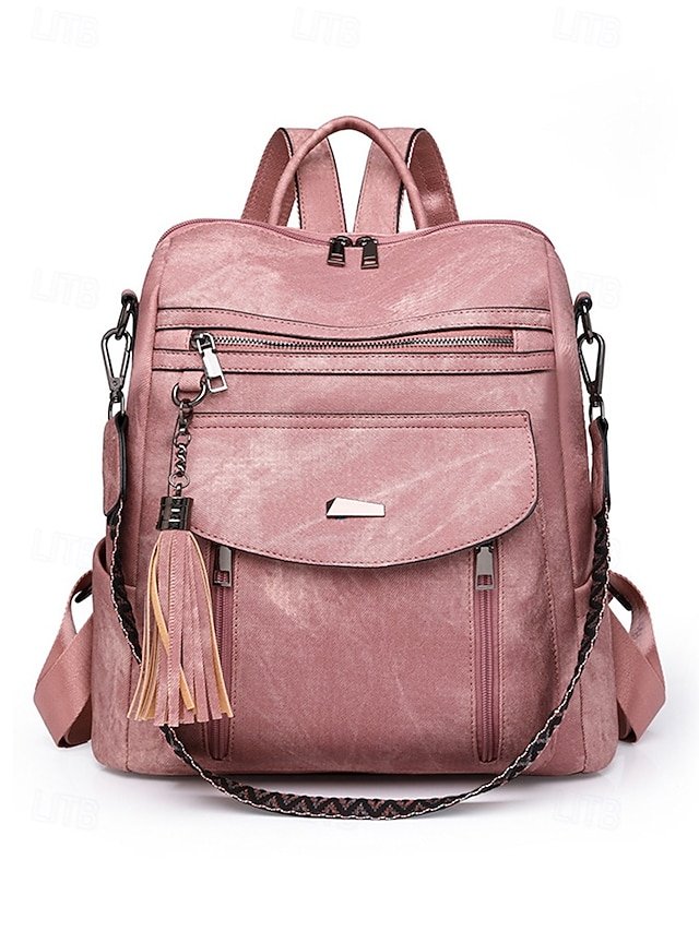 oleiis1752139500307 Women's Faux Leather Convertible Backpack Purse – Vintage - Image 1