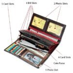 Women's Genuine Leather Patchwork Wallet, Large Capacity - Image 4