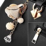 Women's Elegant White Faux Leather Handbag with Gold - Image 7