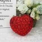 Women's Heart-Shaped Evening Clutch - Elegant Blue - Image 16