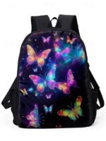 Girls Butterfly Print School Backpack 3-Piece Set with Insulated - Image 15