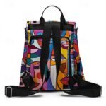Large Capacity Colorful Abstract Art Print Multi-Carry Backpack - Image 8