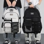 Unisex Waterproof School Backpack with Multi-Pocket Design and