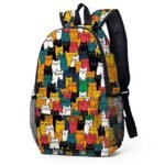 Women's Backpack Large Capacity Cat Animal Print Backpack - Image 10