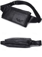 Men's Genuine Leather Waist Bag & Crossbody Sling, - Image 9