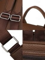 Women's Brown Faux Leather Mini Backpack – - Image 9