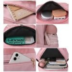 Women's Beige Quilted Backpack with Gold Studs – Stylish - Image 4