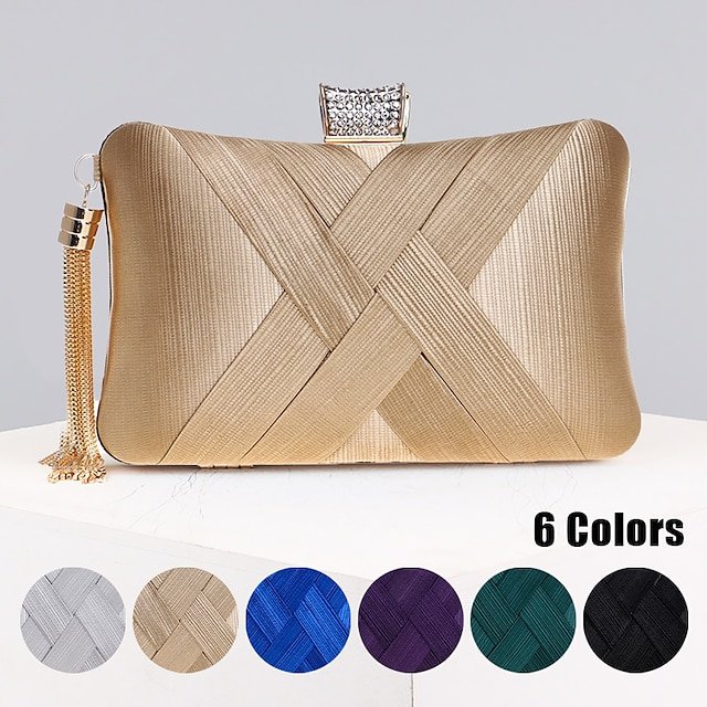 tictpa1692177620169 Women's Clutch Evening Bag Wristlet Clutch Bags Silk Party - Image 1
