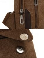 Men's Canvas Sling Bag - Durable Crossbody Shoulder - Image 8