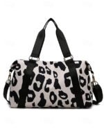 Women's Waterproof Leopard Print Travel Duffel Bag –