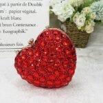 Women's Heart-Shaped Evening Clutch - Elegant Blue - Image 17
