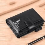 Men's Vintage Faux Leather Wallet - Bifold with Zipper, - Image 10