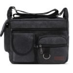 Men's Multi-Pocket Canvas Crossbody Messenger Bag – - Image 14