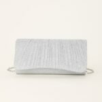 Women's Silver Glitter Evening Clutch Purse – Elegant - Image 2