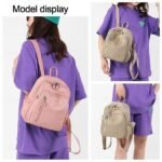 Women's Lightweight Nylon Backpack – Water-Resistant - Image 4