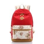 Women's Backpack School Bag Bookbag School Daily Flower - Image 5
