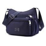 Women's Lightweight Nylon Crossbody Bag - Multi-Pocket - Image 11