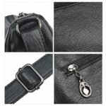 Women's Faux Leather Crossbody Bag - Multi-Pocket Shoulder - Image 8