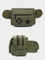 Men's Durable Canvas Crossbody Bag with Multiple Pockets - Image 3